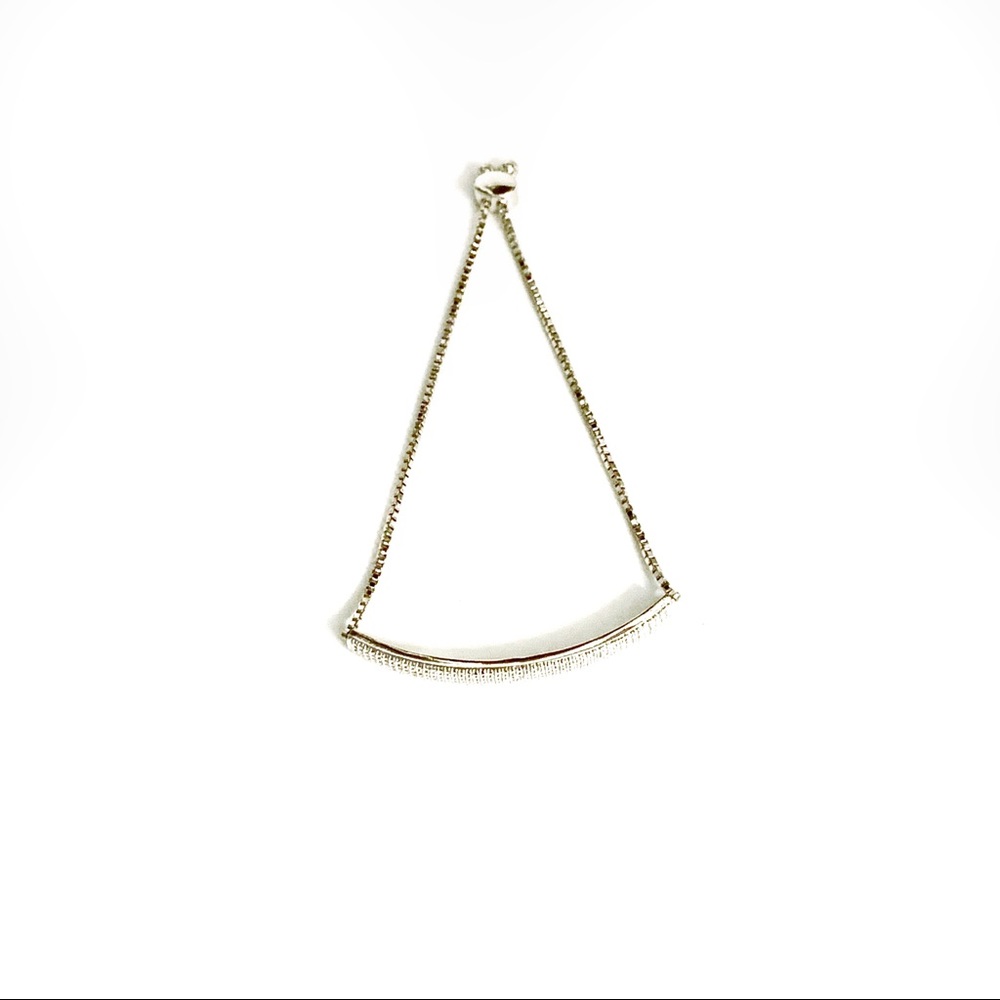 Sterling silver and diamond bracelet